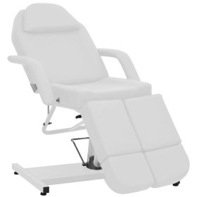 Beauty Treatment Chair Faux Leather White 70.9"x24.4"x30.7"